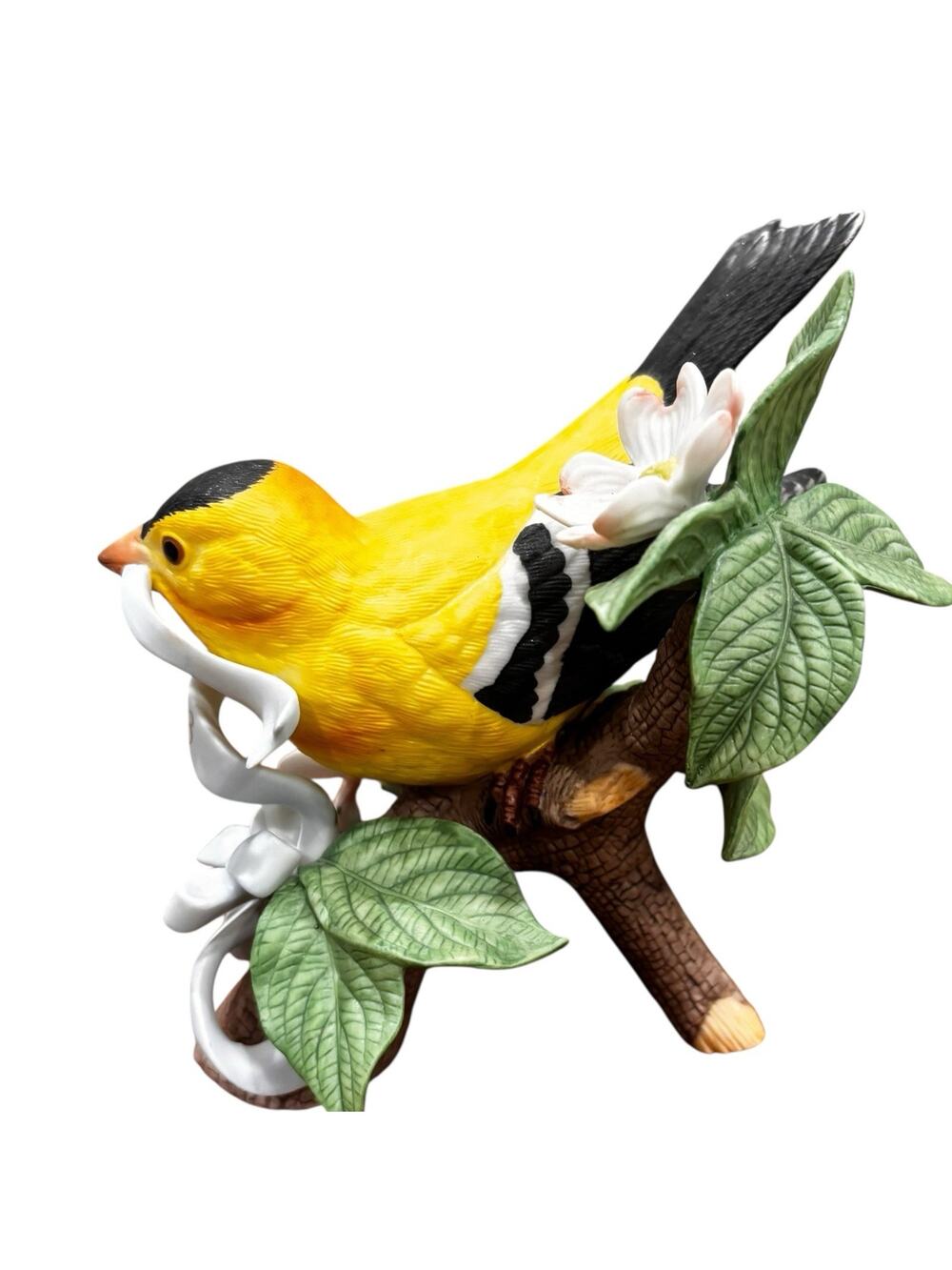 Vintage Lenox American Gold Finch Bird on Dogwood Branch Figurine 2003